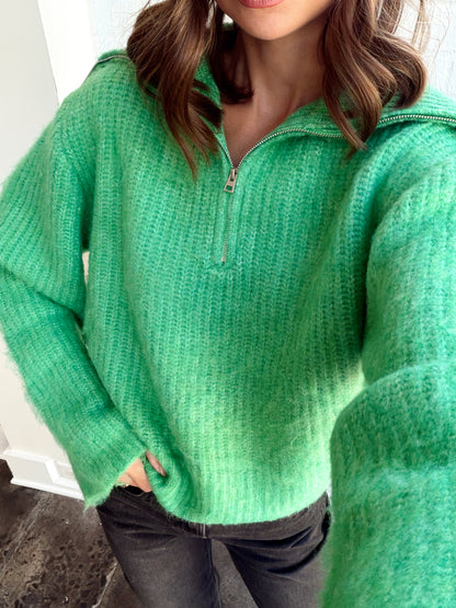SAER HALF ZIP SWEATER