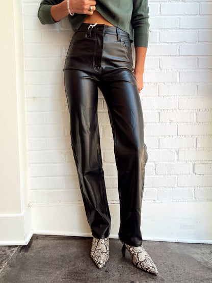 CASSIE SUPER HIGH RISE STRAIGHT- ONYX